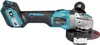 A cordless angle grinder is shown against a white background. Voir les images du produit