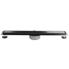 A linear shower drain with adjustable feet, shown against a white background. Produktbild-Vorschau