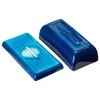 Two blue ceramic planters with a glossy finish, shown against a white background. Náhled obrázku produktu