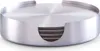 Zeller Present Glas-Untersetzer Edelstahl Ø10cm silber 7tlg Produktbild-Vorschau 2