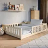 Kinderbett Bodenbett 140x200 cm mit Rausfallschutz & Produktbild-Vorschau 1