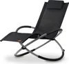 A black and gray lounge chair on a white background. Produktbild-Vorschau