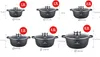 Klönberg 12-teiliges Topfset, antihaftbeschichtet, ideal Produktbild-Vorschau 2