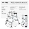 tectake® Doppelseitige Aluminium Trittleiter 3 Stufen, Produktbild-Vorschau 5