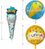 Oblique Unique 2x Schulkind + Zuckertüte Folien Luftballons Produktbild-Vorschau 2