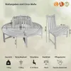 Diagram showing dimensions and features of a garden bench. Produktbild-Vorschau