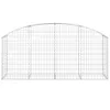 vidaXL Gabione mit Hochbogen 200x50x80/100 cm Verzinktes Produktbild-Vorschau 3