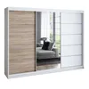 Schwebetürenschrank 200 cm, 3-türig, mit Spiegel & 4 Produktbild-Vorschau 2