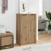 vidaXL Botník Artisan dub 59x35x100,5 cm Materiál na bázi Náhled obrázku produktu 2