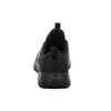 The back view of a black Skechers sneaker is shown against a white background. Voir les images du produit