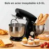 Robot pâtissier YASHE 1500 W, bols 4,5 L et 5 L, 10 Voir les images du produit 5