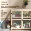 Serre en bois Outsunny, serre à deux niveaux avec double Voir les images du produit 4