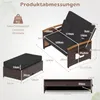 COSTWAY 3in1 Polyrattan Lounge Möbel Set, Gartenmöbel Produktbild-Vorschau 6