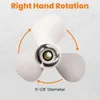 Blanc Hélice pour Yamaha Outboard 11 1/8 X 13 G Voir les images du produit 8