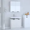 vidaXL 2-tlg. Badmöbel-Set Weiß Holzwerkstoff Produktbild-Vorschau 2
