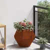 vidaXL Bac à plantes rouillé 50 x 50 x 40 cm Acier Voir les images du produit 4