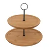 Excellent Houseware Serviertablett 2 Etagen Bambus Rund Produktbild-Vorschau 18