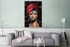 MuchoWow® Poster Frau - Abstrakt - Rot 80x120 cm - Produktbild-Vorschau 5