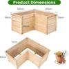 Hochbeet Holz, Blumenbeet ohne Bodenplatte, Pflanzkasten Produktbild-Vorschau 5