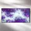 Küchenuhr Bürouhr Leinwand Uhr 60x30 Abstrakte violette Produktbild-Vorschau 2