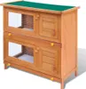 vidaXL Kaninchenstall Kleintierhaus Hasenstall 4 Türen Holz Produktbild-Vorschau 14