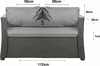 Polštáře na zahradní pohovku- Šedá| Sedák 112x50x7, Náhled obrázku produktu 2