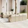 The Living Store 9-tlg. Garten-Sofagarnitur mit Kissen Produktbild-Vorschau 2