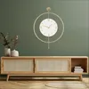 Opviq, Mclock-00111, Dekorative Metall-Wanduhr, Gold, 100 % Produktbild-Vorschau 4