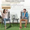 Outsunny Set bistrot in metallo da 3 pezzi Set di mobili da Anteprima dell’immagine prodotto 5