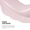 Close-up of a pink potty training seat with text overlay. Produktbild-Vorschau