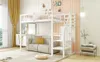 Sweiko Hochbett 90x200 mit Treppe, weißes Kinderbett aus Produktbild-Vorschau 4