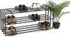 DanDiBo Schuhregal Metall Schwarz 3 Ebenen 96552 Produktbild-Vorschau 1