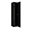 A black wardrobe with its door open, showing a hanging rail and a shelf inside. Náhled obrázku produktu