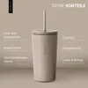 Thermobecher Edelstahl 720ml Kaffee Becher Trinkbecher Strohhalm isoliert Vinsun Produktbild-Vorschau