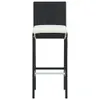 Barhocker mit Kissen 6 Stk. Schwarz Poly Rattan , Barhocker Produktbild-Vorschau 3