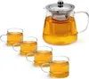 T24 Teekanne Glas mit Siebeinsatz Edelstahl – Produktbild-Vorschau 1