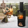ML-Design záhradný krb s komínom, okrúhly 131x45 cm, Náhľad obrázku produktu 8