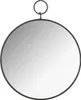 Gilde Spiegel, "Round", Metall, Spiegelglas, schwarz, VE 3, Voir les images du produit 1