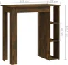 vidaXL Barový stôl s policou Smoked Oak 102x50x103,5 cm Náhľad obrázku produktu 7