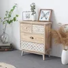 Scaffale Rebecca Mobili con 4 cassetti in legno, bianco e Anteprima dell’immagine prodotto 3