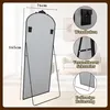 Ganzkörperspiegel Bogen 76 x 165 cm Schwarz Vintage Rahmen Produktbild-Vorschau 7