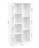 VASAGLE Bücherregal mit 7 Fächern weiß aus Holz 50 x 24 x Produktbild-Vorschau 2