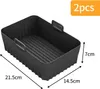 Silikonform für Luftfritteuse, 21,5 cm x 14,5 cm x 7 cm Produktbild-Vorschau 2