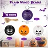 120 Stück Halloween Holzperlen für Armbänder,16mm Perlen Produktbild-Vorschau 2