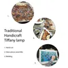 Clayre & Eef Tiffany Tischlampe Ø 40x60 cm Blau Glas Produktbild-Vorschau 5