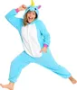 Piżama Onesie Kigurumi Kostium Niebieski Jednorożec XXL: Podgląd zdjęcia produktu 6