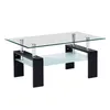 CLIPOP Couchtisch, Glas Wohnzimmertisch, 100x60x45cm Produktbild-Vorschau 5