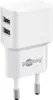 Dual USB-Ladegerät 2,4 A (12W Output) weiß kompaktes Produktbild-Vorschau 1