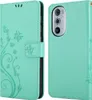 Cadorabo Hülle für Motorola EDGE+ in FLORAL TÜRKIS Produktbild-Vorschau 8