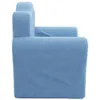 vidaXL Schlafsofa für Kinder Blau Weich Plüsch Produktbild-Vorschau 5